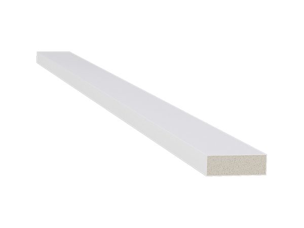 Filete branco de poliestireno com 23,5mm de largura